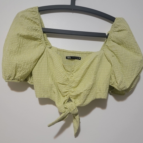 Zara Gingham Crop Top - Picture 1 of 4